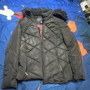 Black used woman Tommy Hilfiger coat